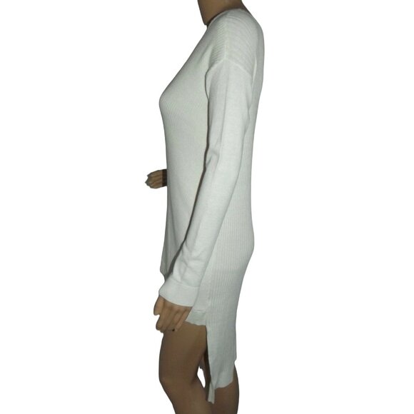 Express Sweater Womens Size Small (S 4-6)Ivory Long Asymmetrical Hi Lo Hem Tunic - Picture 10 of 12
